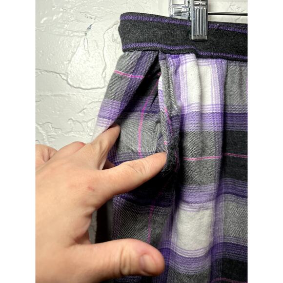 DKNY purple plaid pajama pants womens XL cozy‎ comfort lounge loungewear comfy - Picture 2 of 6